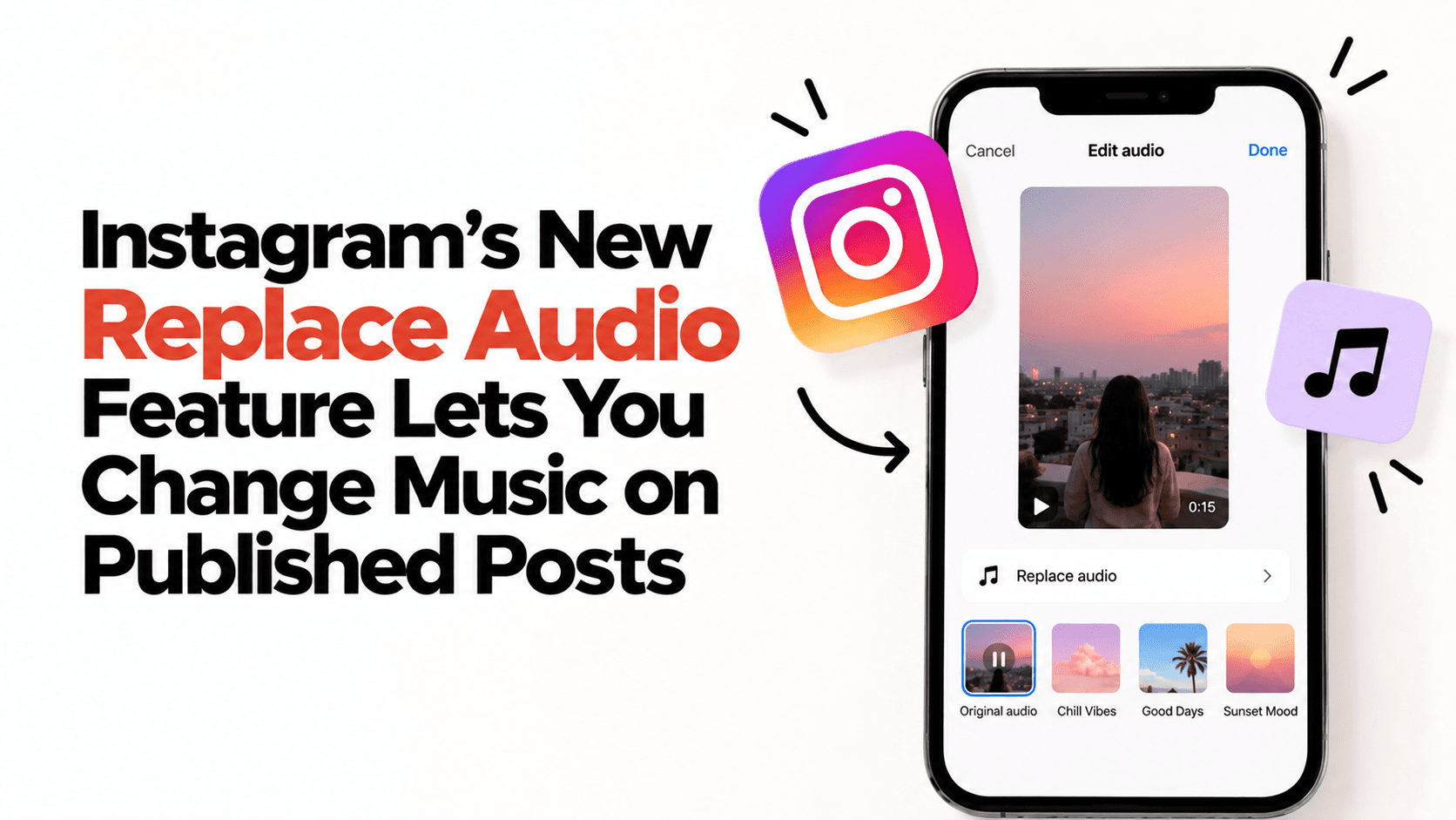 Instagram's New Replace Audio Feature Lets You Change Music on Published Posts